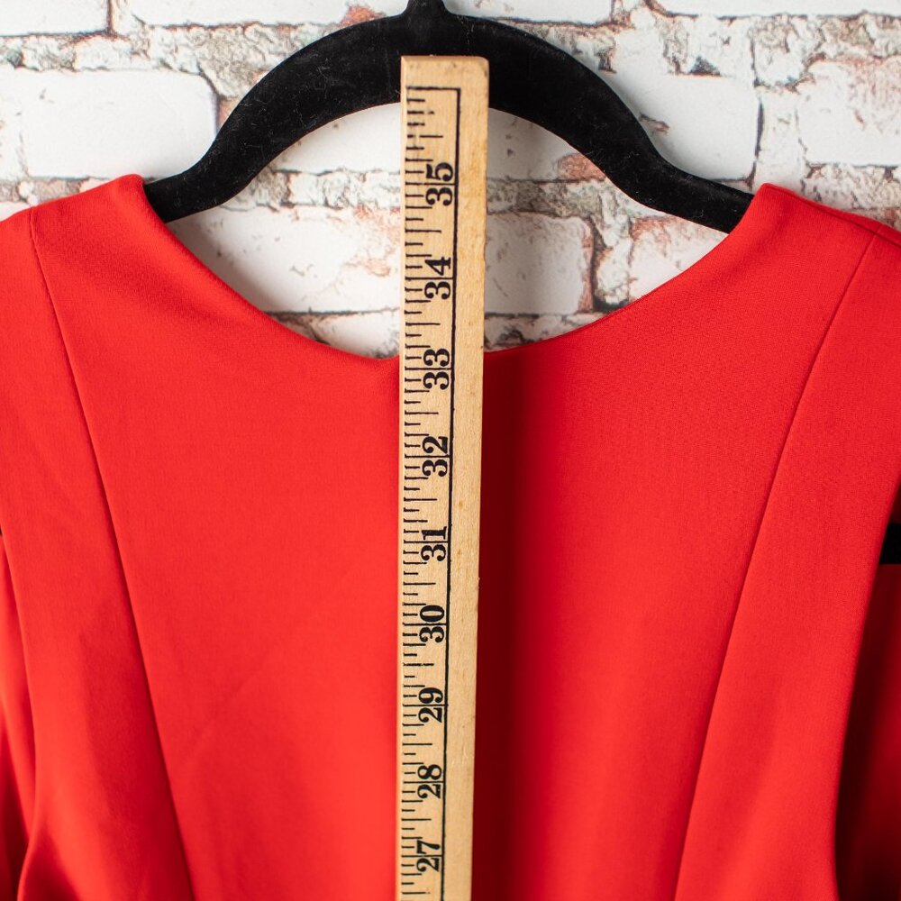 Armani Exchange Red Fit Flare Formal Cocktail Dress Size 2 Sleeveless V Neck - Picture 8 of 9